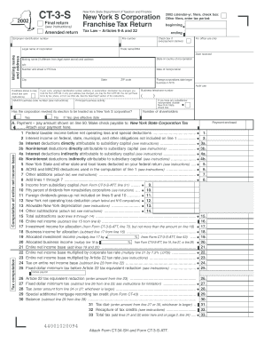 New York S Corporation Franchise Tax Return