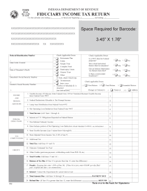 Indiana Fiduciary Income Tax Return