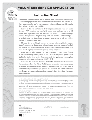 Volunteer Service Application Form