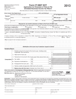 Connecticut Form CT-990T EXT