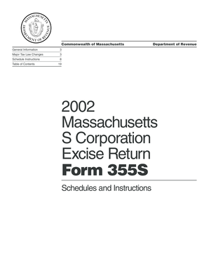 Massachusetts S Corporation Excise Return