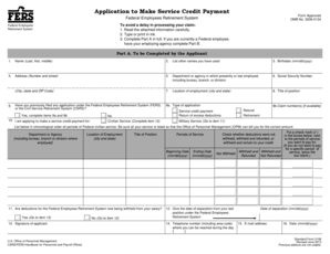 Federal Employees Retirement System Service Credit Payment Form