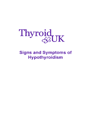 Hypothyroidism Symptoms Checklist