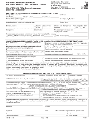 Group Accidental Dismemberment Claim Form