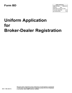 Form BD Instructions