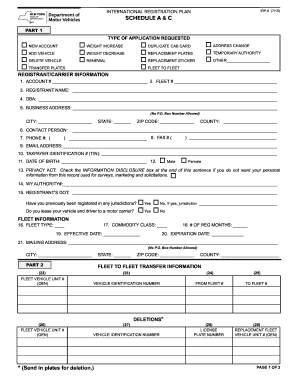 IRP-6 International Registration Plan Application