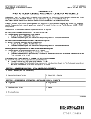 Prior Authorization Drug Attachment for Incivek and Victrelis