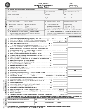 Massachusetts S Corporation Excise Return Form 355S-A