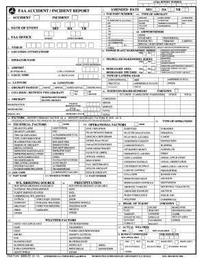 FAA Accident Incident Report