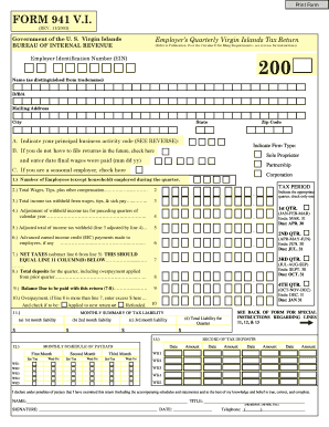 Employer’s Quarterly Virgin Islands Tax Return