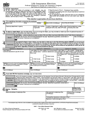 Federal Employees' Group Life Insurance Election Form