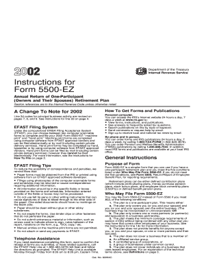 Instructions for Form 5500-EZ