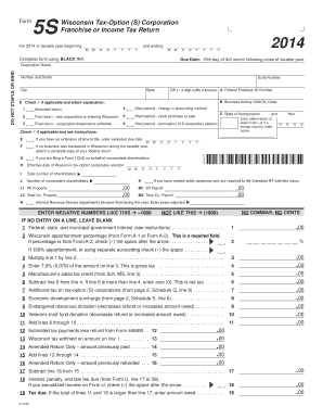 Wisconsin Tax-Option S Corporation Return