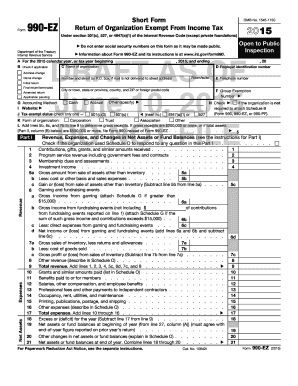 IRS Form 990-EZ 2015