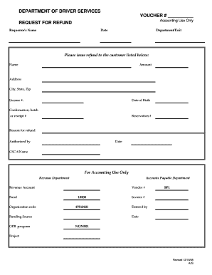 Driver Services Refund Request Form