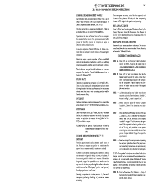 City of Detroit Corporation Income Tax Form D-1120