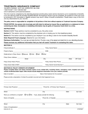 Trustmark Accident Claim Form