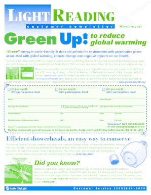 Green Up Seattle Subscription Form