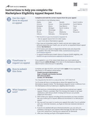 Marketplace Eligibility Appeal Request Form