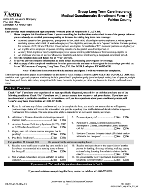 Aetna Long Term Care Insurance Enrollment Form