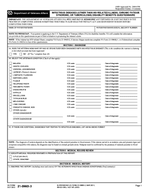 Infectious Diseases Disability Benefits Questionnaire