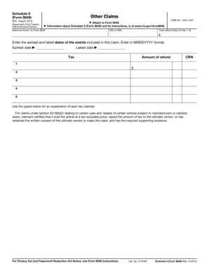 Schedule 6 Form 8849