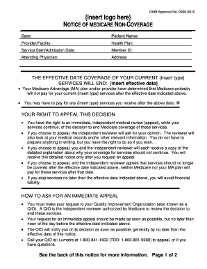 Notice of Medicare Non-Coverage