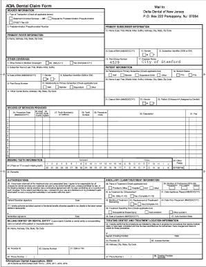 Dental Claim Form