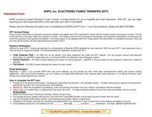 SHPS Electronic Funds Transfer Form