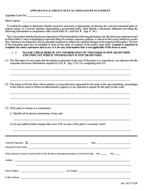 Circuit Rule 26.1 Disclosure Statement