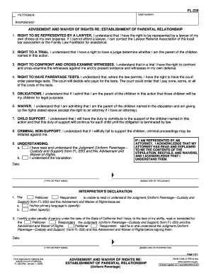 California Parental Relationship Waiver Form