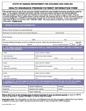Kansas Health Insurance Premium Payment Form