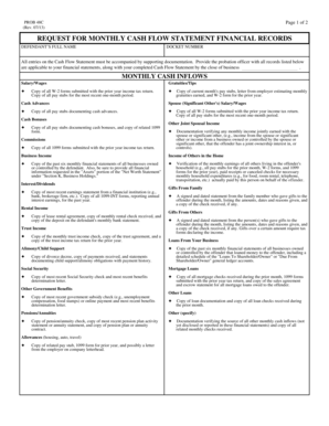 Simple cash flow - Copy of all W-2 forms submitted with the prior year income tax return