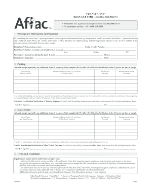 Transit One Reimbursement Form