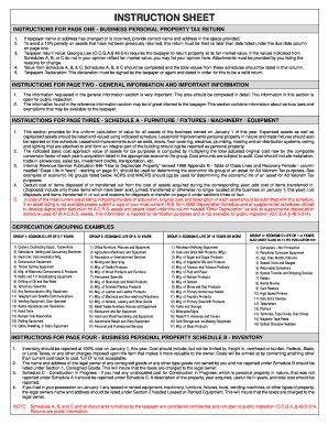 Georgia Business Personal Property Tax Return