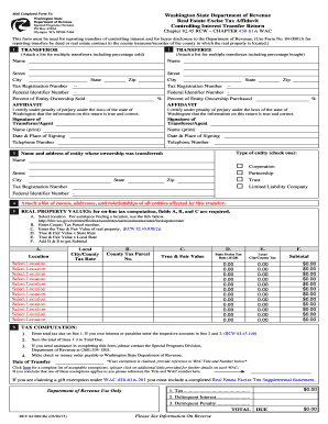 Washington State Real Estate Excise Tax Affidavit