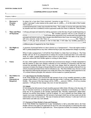 SONYMA Cooperative Loan Note