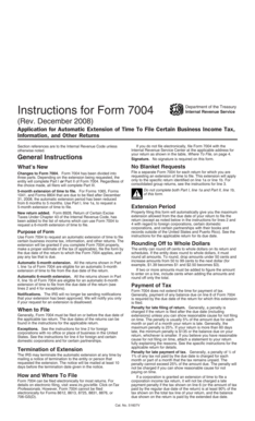 Form 7004 Instructions