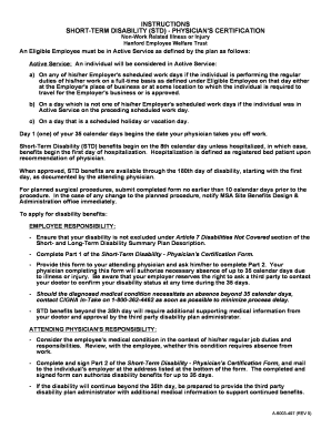 Short-Term Disability Physician's Certification