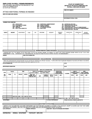 Connecticut Employee Payroll Reimbursement Form
