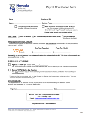 Payroll Contribution Form