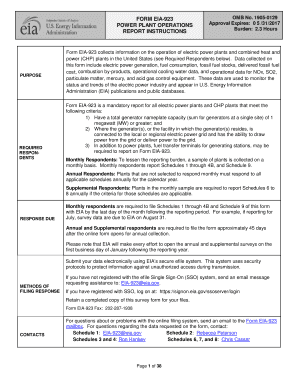 Form EIA-923 Power Plant Operations