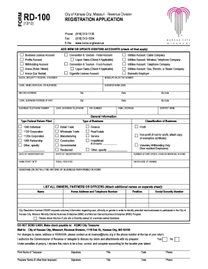 Kansas City Business License Registration Application