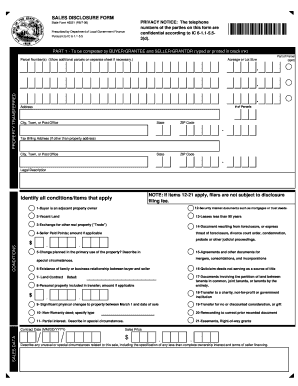 Indiana Sales Disclosure Form