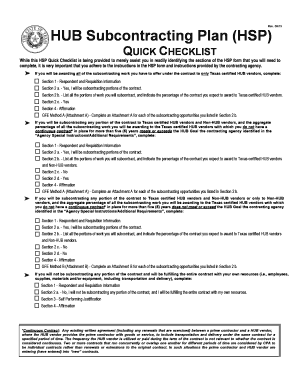 Texas HUB Subcontracting Plan
