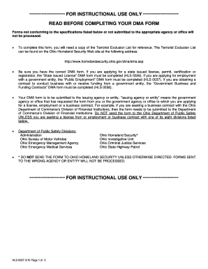 Ohio Public Employment Terrorist Exclusion Declaration