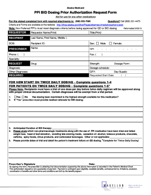 Alaska Medicaid PPI BID Dosing Prior Authorization Request Form