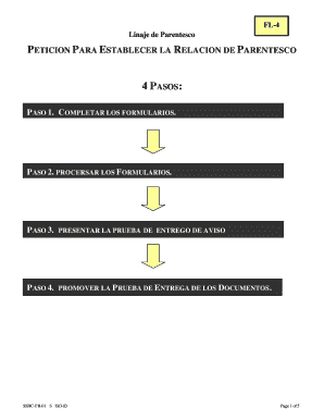 PETICION PARA ESTABLECER LA RELACION DE PARENTESCO