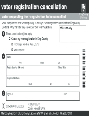Voter Registration Cancellation Form