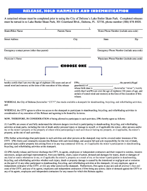 Release Hold Harmless and Indemnification Agreement